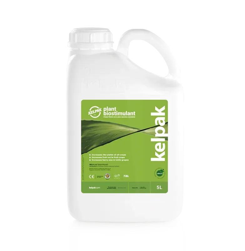Bioestimulante vegetal Kelpak, botella de 5 L