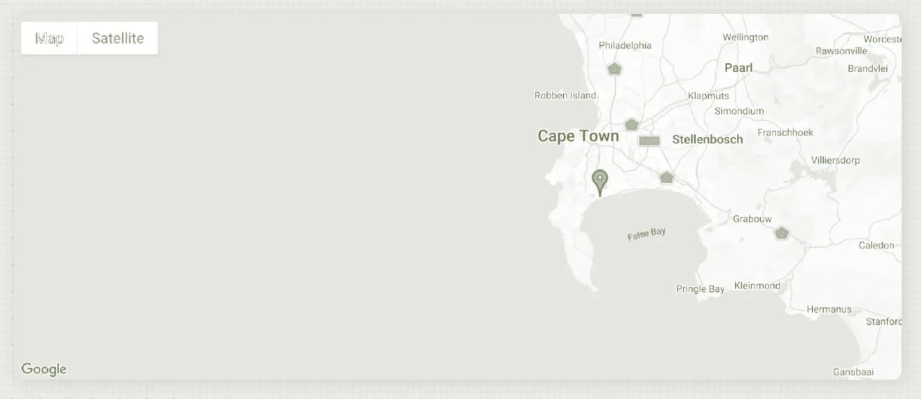 Map of the Cape Town area indicating Kelpak’s location.